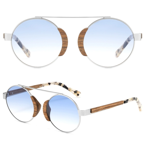 0099-C2 Nogal + Metal plateado + acetato