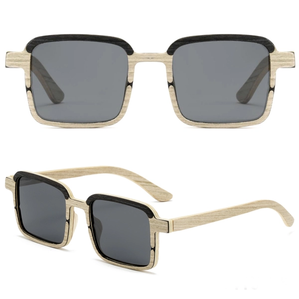 0415-C5 Roble Plateado + Ébano gafas de sol de madera 0415-C2