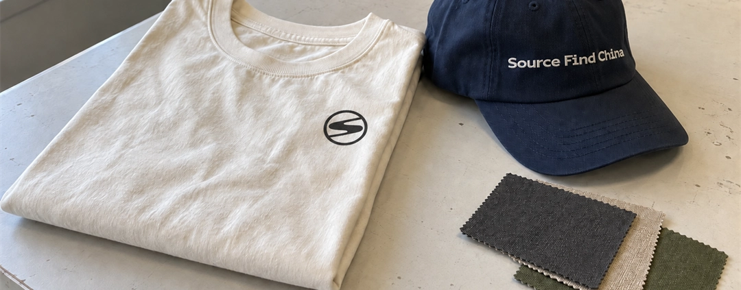 Product samples and material swatches arranged for a sourcing review